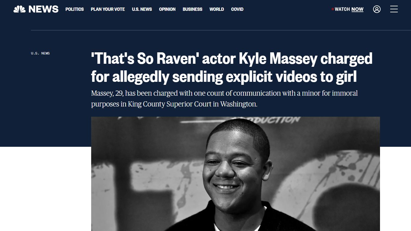 'That's So Raven' actor Kyle Massey charged for allegedly sending ...