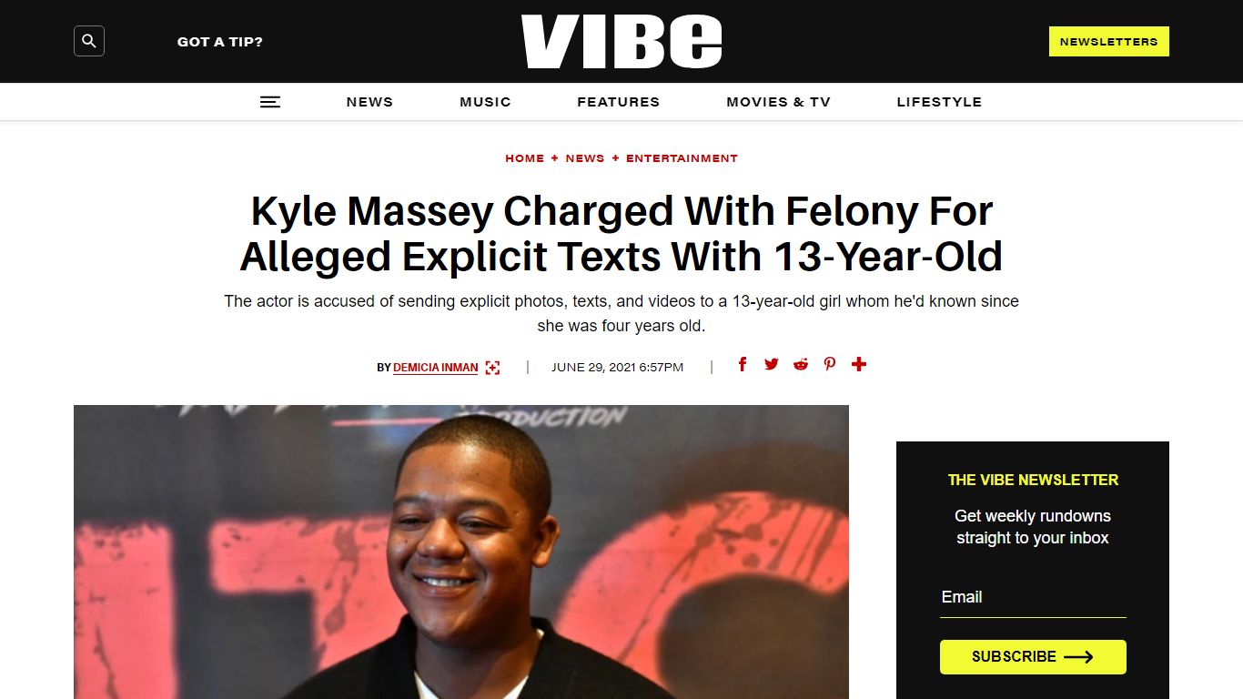 Kyle Massey Charged With Felony For Sending Explicit Messages To Minor ...